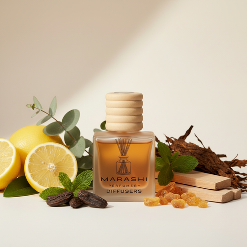 Bergamot & Tobacco Diffuser with Ingredients