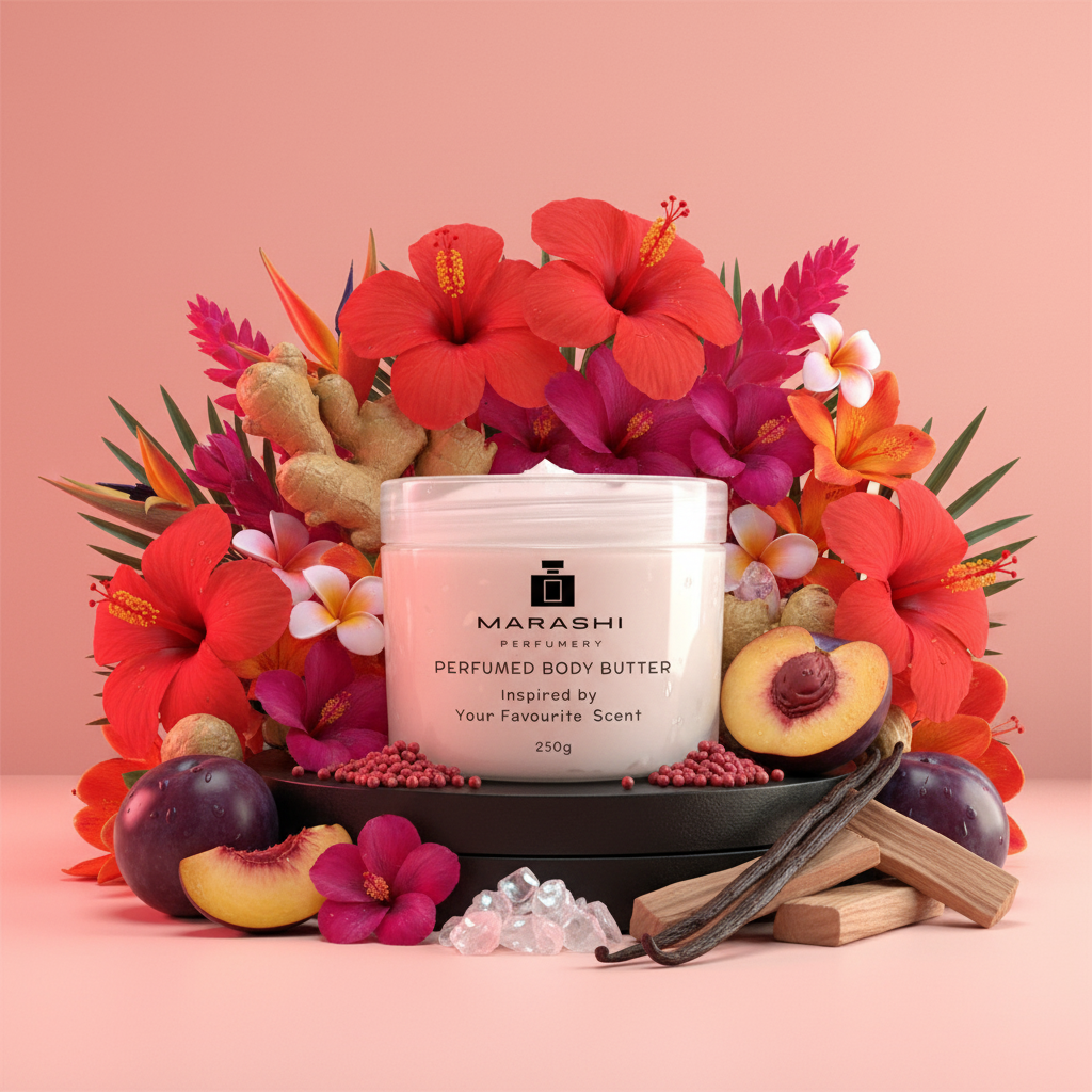 Inspired By Maison Crivelli Hibiscus Mahajad body butter with fragrance ingredients