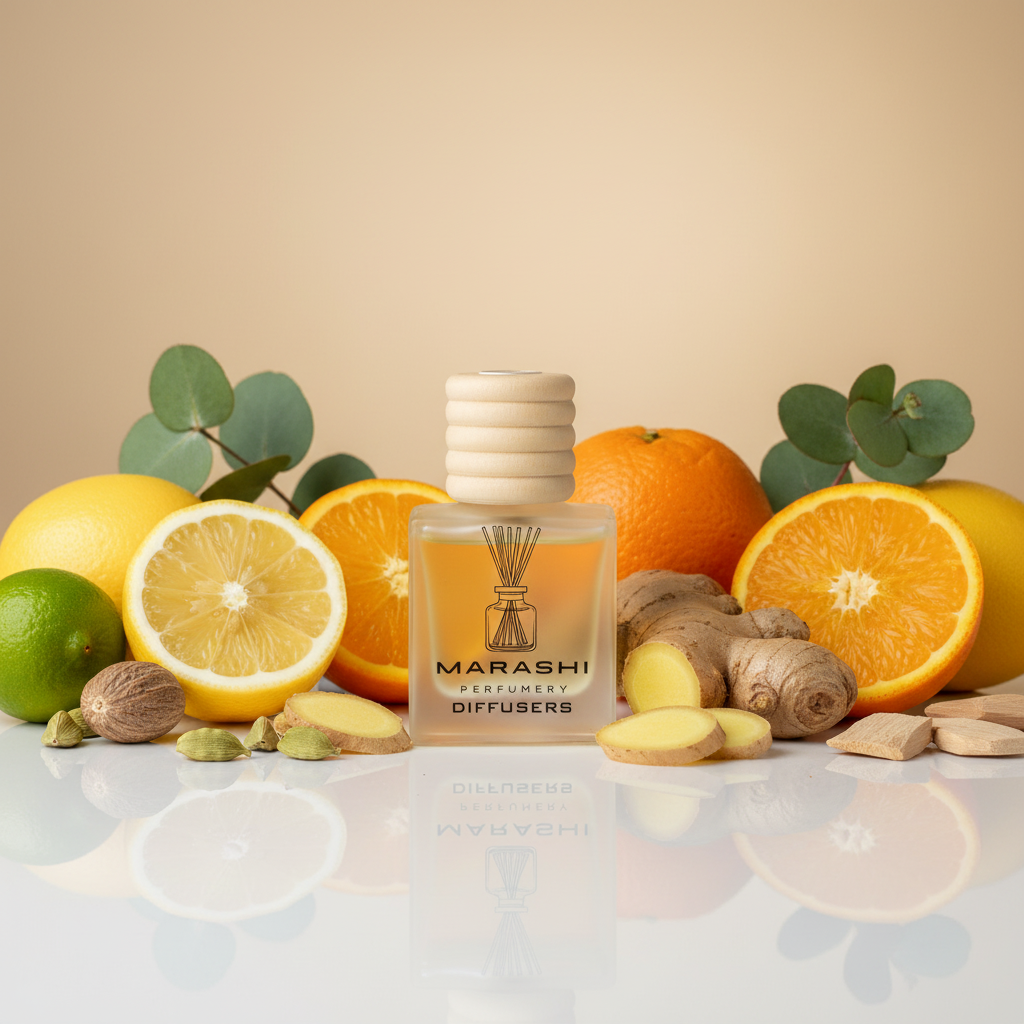 Key Lime & Ginger Diffuser with Ingredients - No Reeds