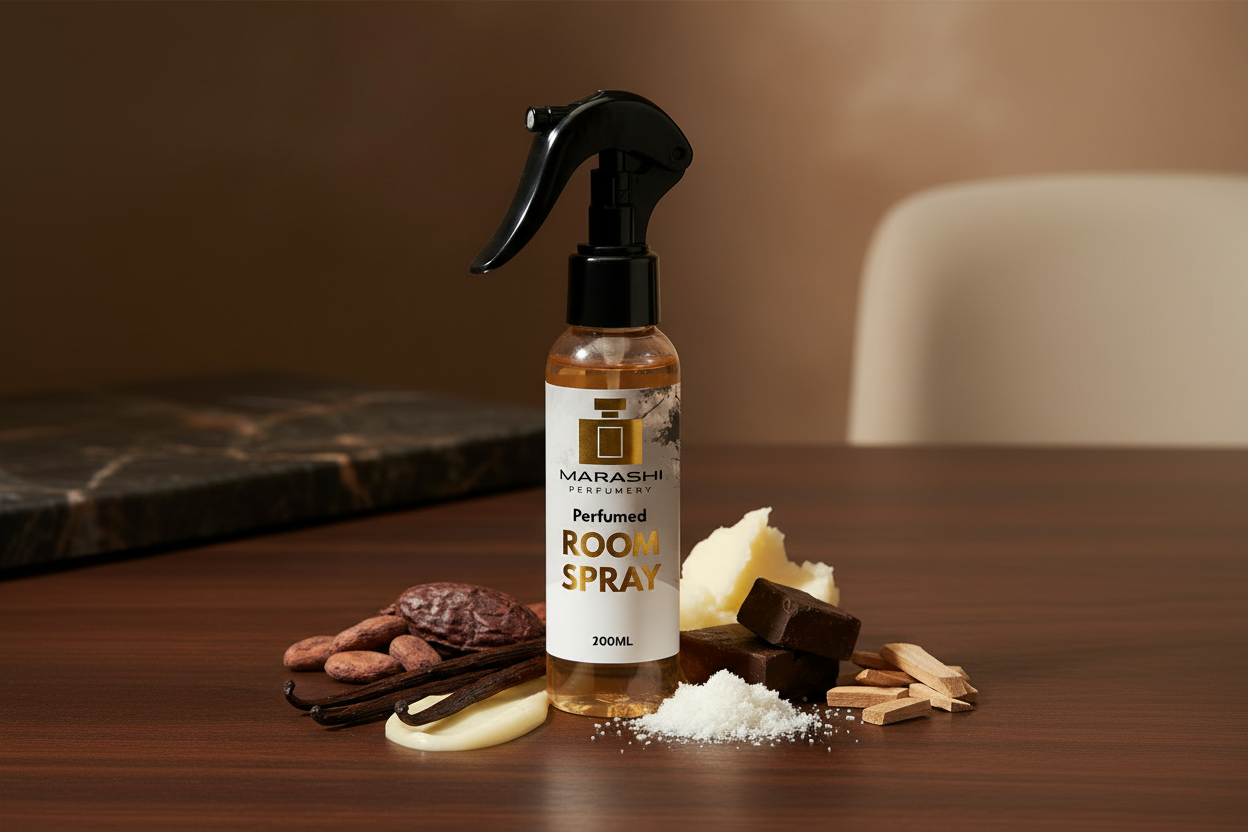Palmer's Cocoa Butter Room Spray with fragrance notes