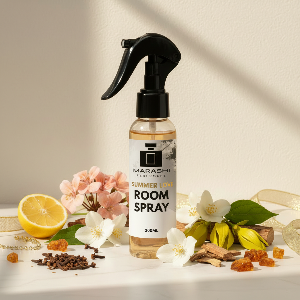 Summer Love Room Spray with fragrance notes