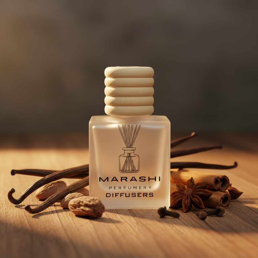 Vanilla Bean Noel Car Diffuser with Ingredients