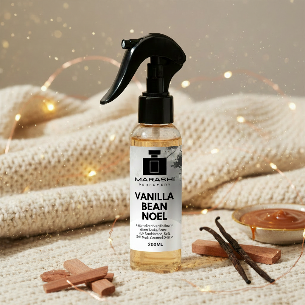 Vanilla Bean Noel Room Spray with fragrance notes